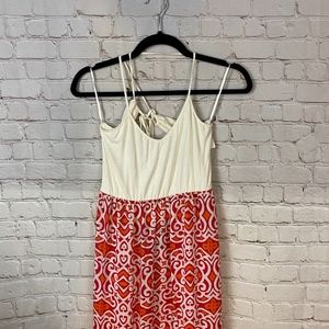 Monelle | NWT Tie-Back Maxi Dress Orange Pink L